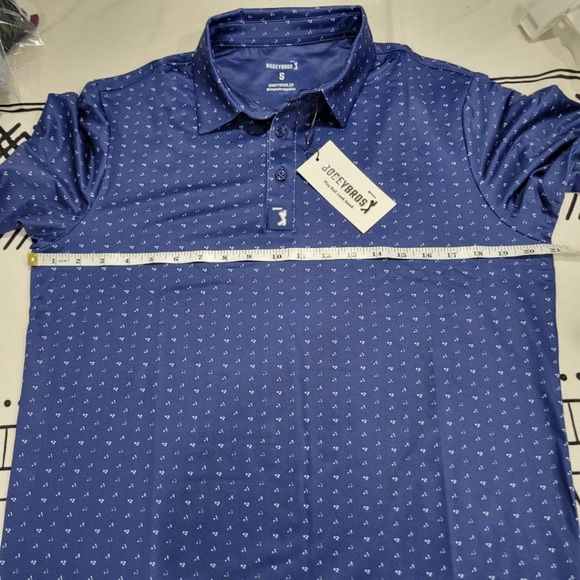 Men's Play Bad Look Good Par Golf Polo Shirt BogeyBros Blue Size S - Picture 9 of 11